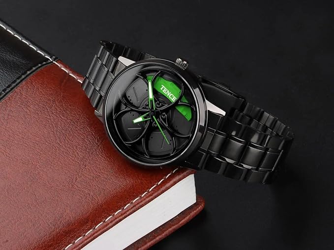 Men's Sports Car Rim Watch with Spinning Dial