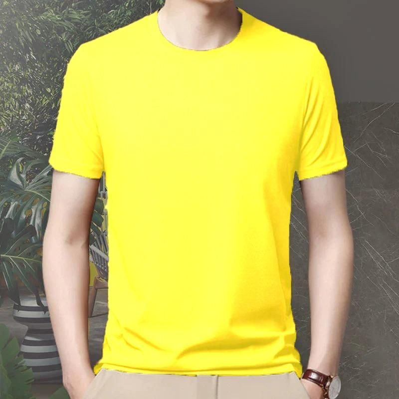 Men 4 Way Strecthable Round Neck T-shirt