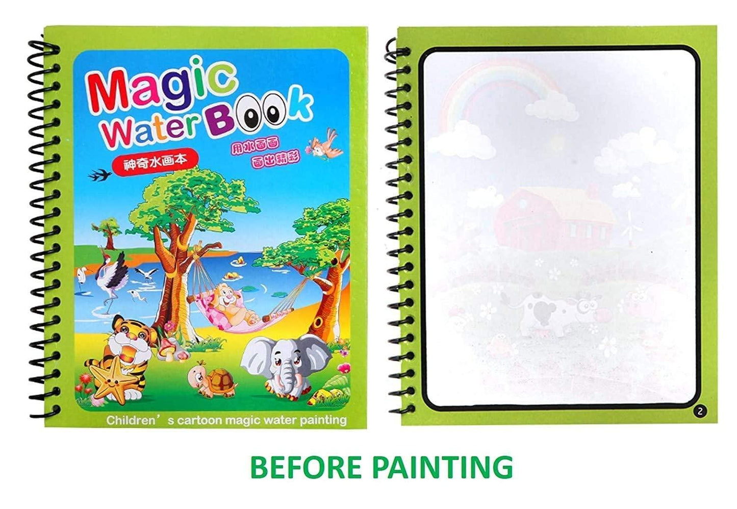 Reusable Magic Water Quick Dry Book Water Coloring Book