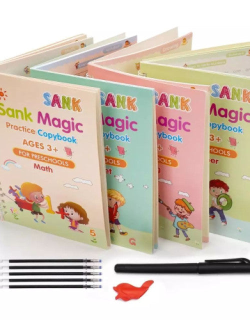 Magic Sank Practice Copybook – Calligraphy Learning Made Fun! Set of 4