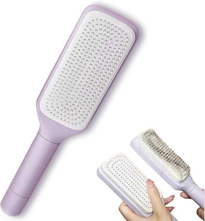 Easy Clean Hair Brush with Retractable Bristles