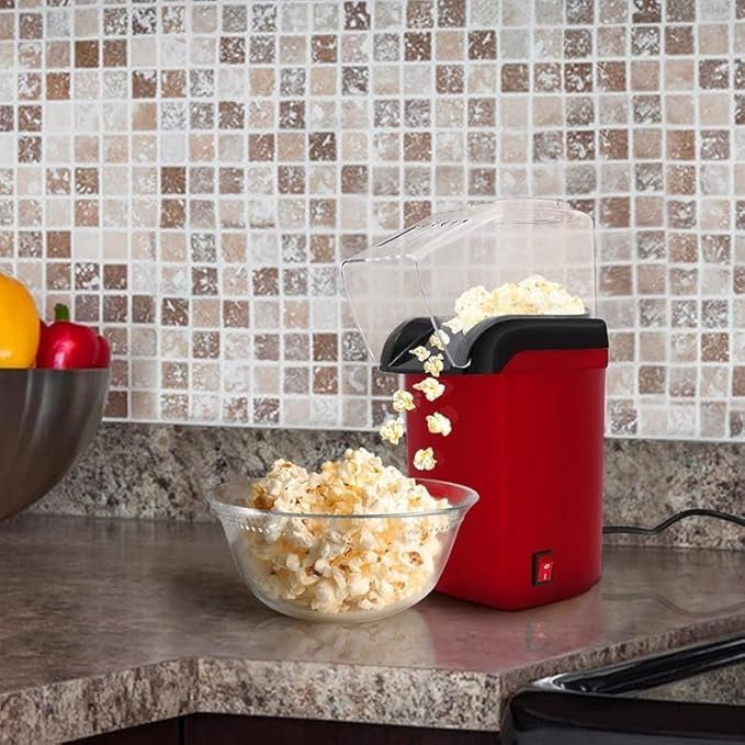 Hot Air Popcorn Maker, Oil Free, Healthy and Delicious Snack (𝟏𝟓 𝐘𝐞𝐚𝐫 𝐰𝐚𝐫𝐫𝐚𝐧𝐭𝐲)