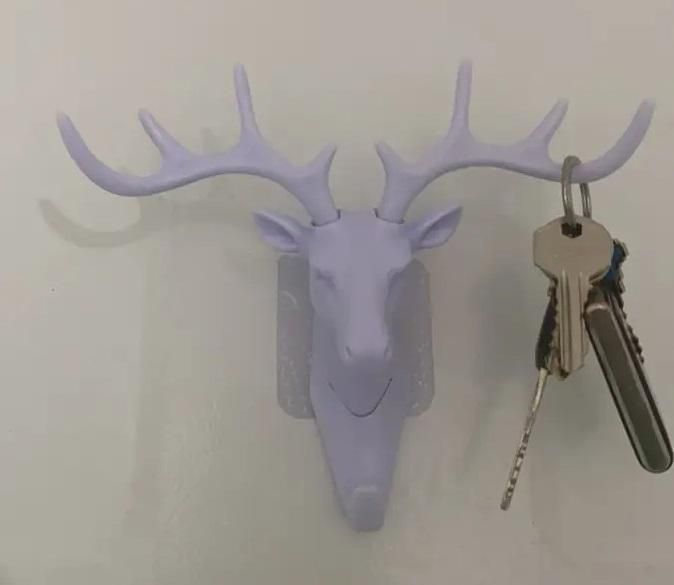 Hanging Hook- Self Adhesive Deer Head Hanging Hook (Pack of 1)