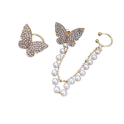 Enchanted Flutter Pearl Ear Clips