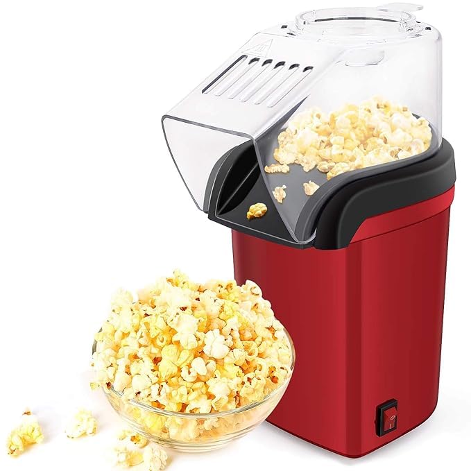 Hot Air Popcorn Maker, Oil Free, Healthy and Delicious Snack (𝟏𝟓 𝐘𝐞𝐚𝐫 𝐰𝐚𝐫𝐫𝐚𝐧𝐭𝐲)