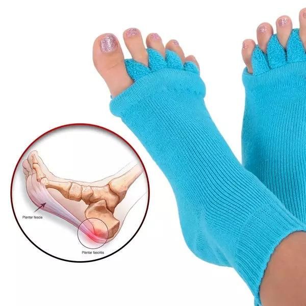 Cotton Foot Alignment Socks - 5 Toe Separator - OMG! Deals