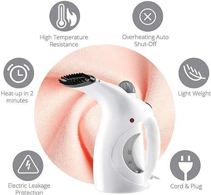 Fast Heat - up Portable Handheld Garment/Facial Vapor Steamer Iron Brush for Home and Travel Handy (Multicolour) - OMG! Deals