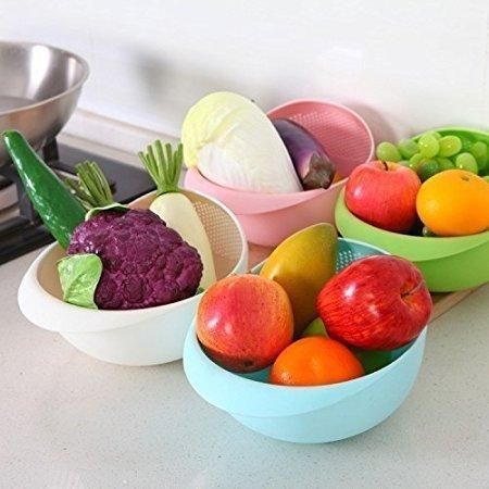 Food Washing Bowl and Strainer (Assorted Color) - OMG! Deals