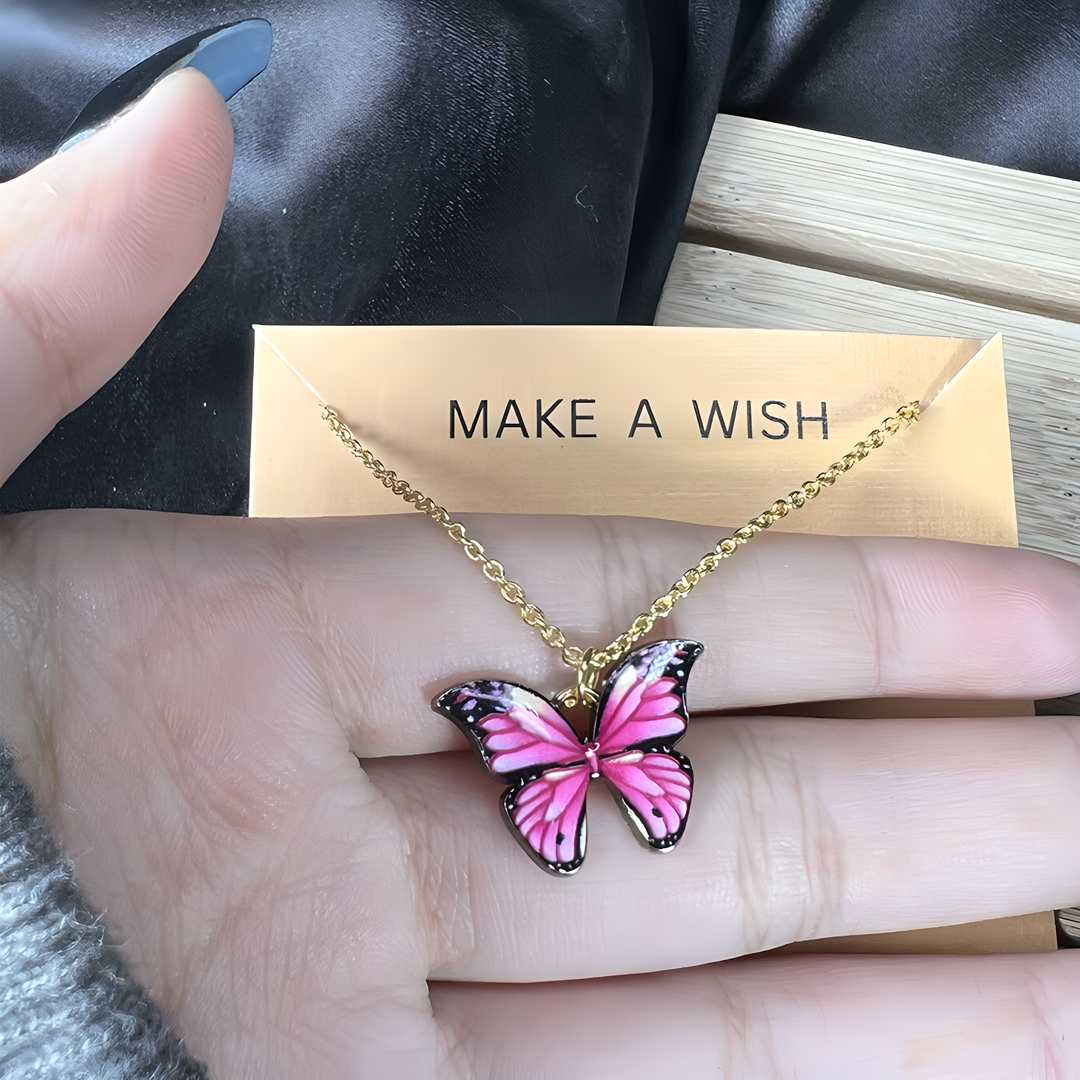 Gold Plated Stylish Butterfly Necklace - OMG! Deals