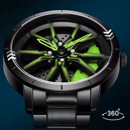 Men's Sports Car Rim Watch with Spinning Dial