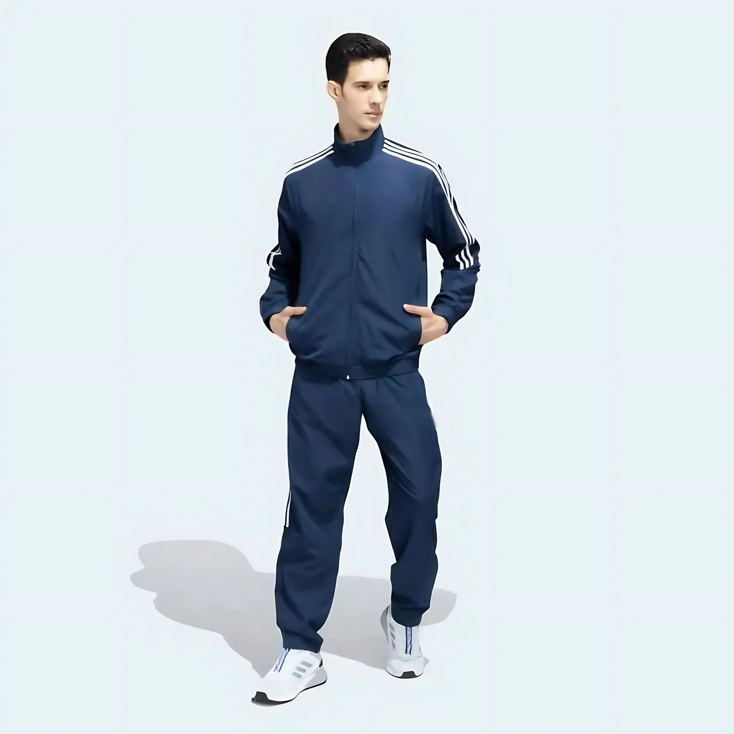 Men's Side Stripe 4 Way Polyester Track Suit