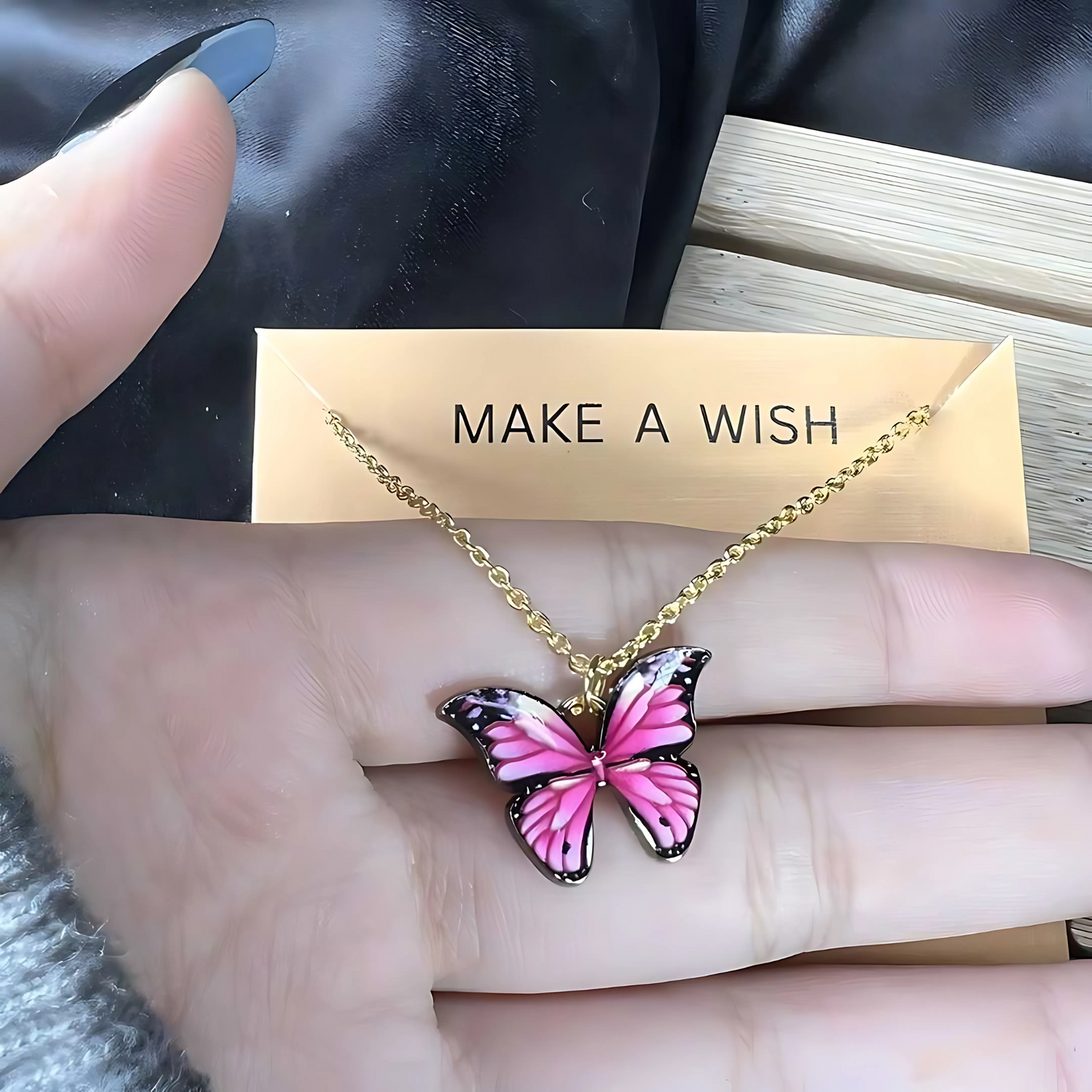 Gold Plated Stylish Butterfly Necklace