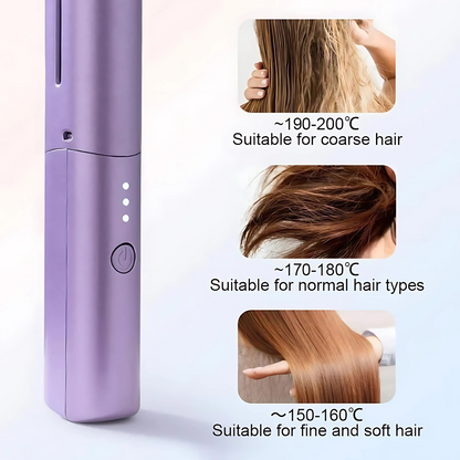 Portable Mini Hair Straightener Cordless Rechargeable Mini Hair Straightener Comb