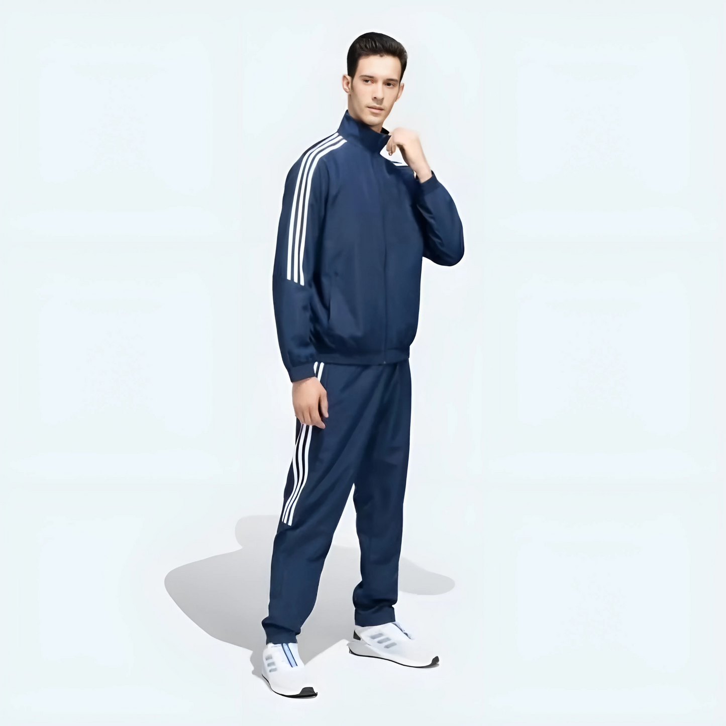 Men's Side Stripe 4 Way Polyester Track Suit