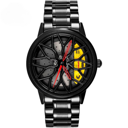 Men's Sports Car Rim Watch with Spinning Dial