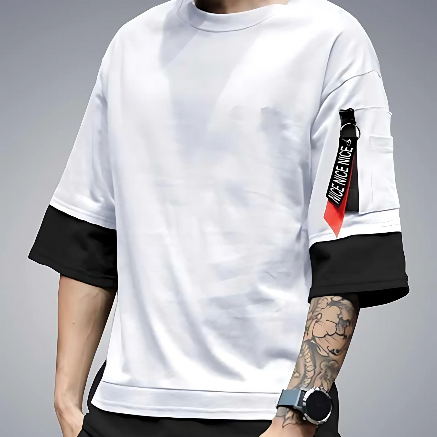 Cotton Blend Solid Half Sleeves T-Shirt