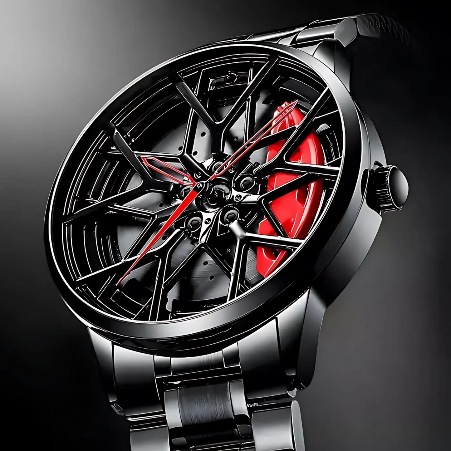 Men's Sports Car Rim Watch with Spinning Dial