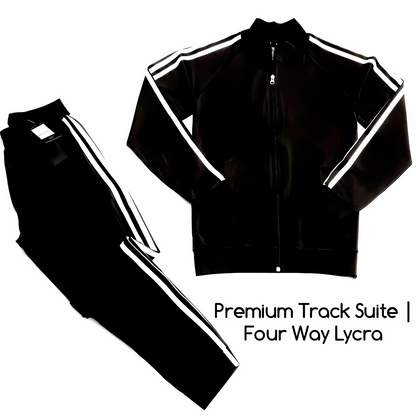 Men's Side Stripe 4 Way Polyester Track Suit