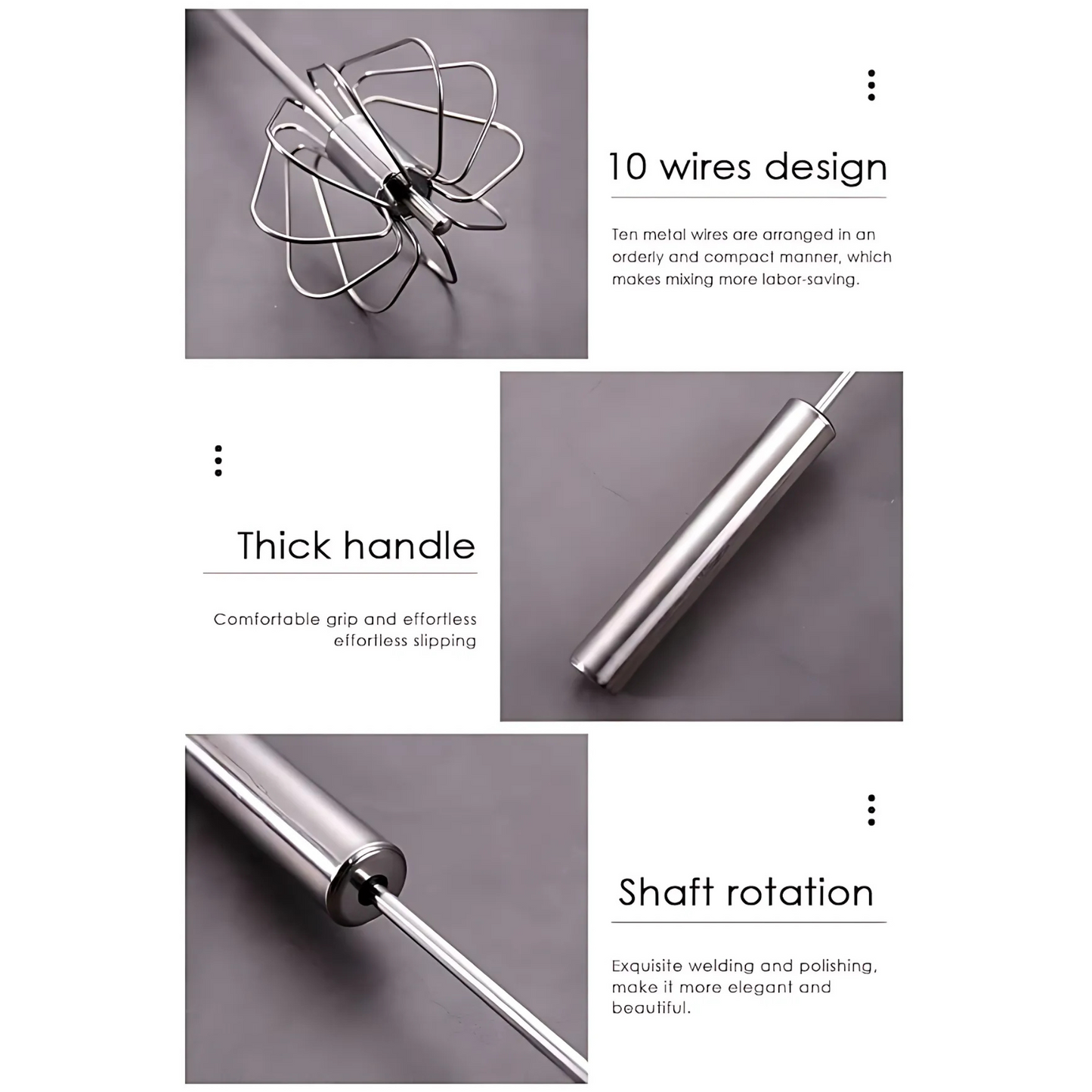 Manual Kitchen Hand Whisk Mixer