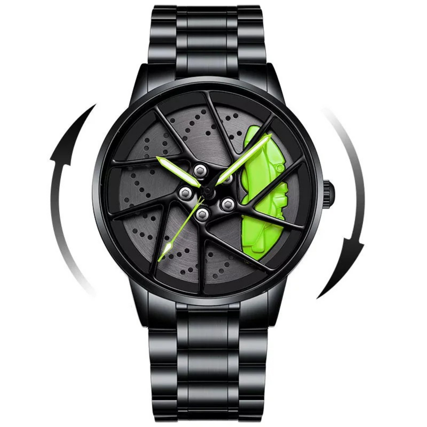 Men's Sports Car Rim Watch with Spinning