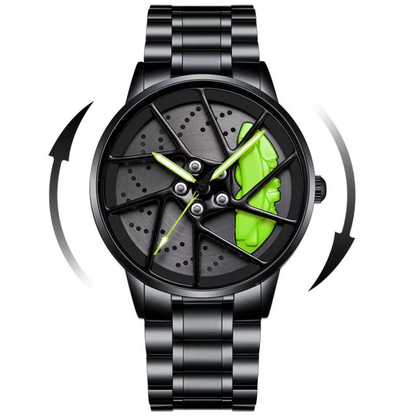 Men's Sports Car Rim Watch with Spinning