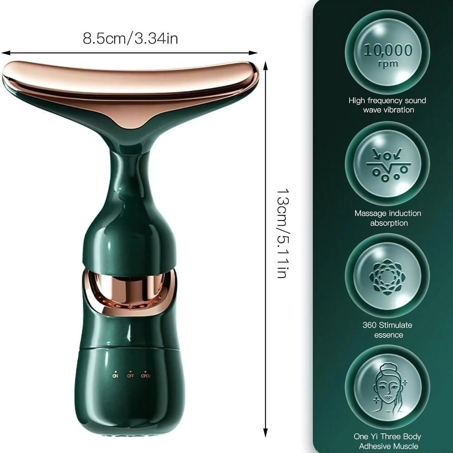 2 In 1 Anti Wrinkles  Facial Massager For Skin Care