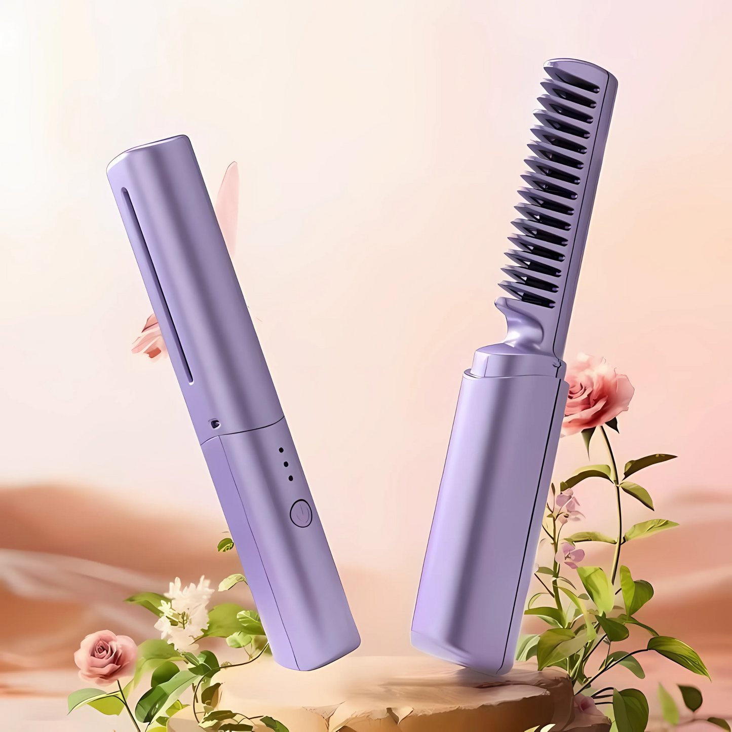 Portable Mini Hair Straightener Cordless Rechargeable Mini Hair Straightener Comb