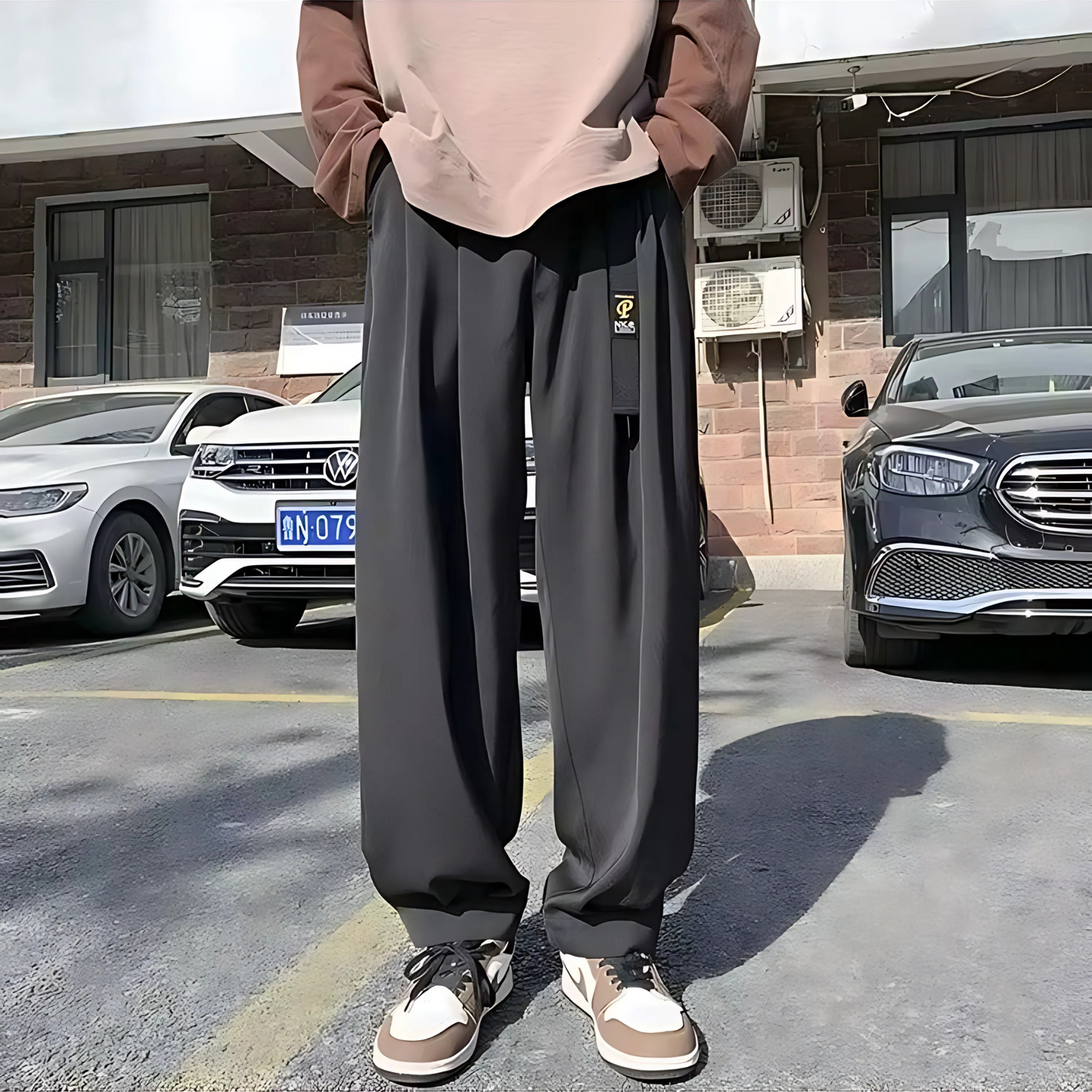 Men's Loose Straight Wide Leg Casual Track Pant