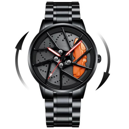 Men's Sports Car Rim Watch with Spinning