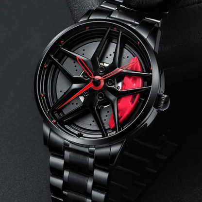 Men's Sports Car Rim Watch with Spinning Dial