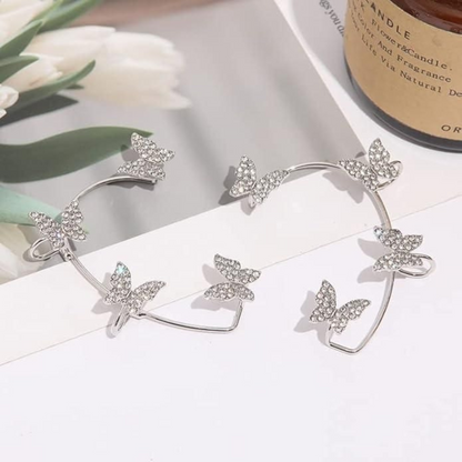 Stylish Butterfly Ear Crawler Cuff Earrings