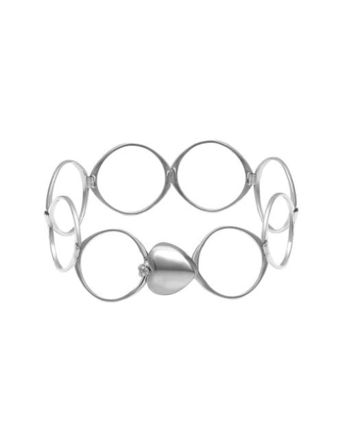 Sterling Silver Supple Heart Bracelet